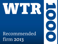 WTR 1000 2013 Recommended firm