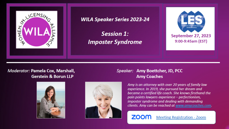 WILA Speakers Series 2023-24 | Session 1: Imposter Syndrome
